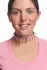 XR Brands Spiked Heart Choker Pink Vegan Leather Adjustable 42cm