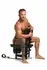 XR Brands Pleasure Throne Adjustable Support Chair Black Vegan Leather