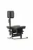 XR Brands Pleasure Throne Adjustable Support Chair Black Vegan Leather