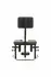 XR Brands Pleasure Throne Adjustable Support Chair Black Vegan Leather