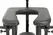 XR Brands Pleasure Throne Adjustable Support Chair Black Vegan Leather
