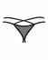 Obsessive Vila Blanes Mesh Crotchless Thong Black Gold Embroidery XS/S