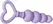 Evolved Novelties Sweet Treat silikonske kuglice u obliku srca, ljubičaste, 19 cm