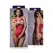 Mistique Wetlook Red Bodysuit with Open Design and Mesh Accents