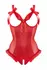 Mistique Wetlook Red Bodysuit with Open Design and Satin Lacing