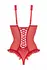 Mistique Wetlook Red Bodysuit with Open Design and Satin Lacing