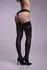 Victorious Luxury Stay-Up Stockings Black 15 Denier Floral Pattern