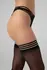 Leg Avenue Stripe A Pose Black Stay-Up Stockings 15 Denier Lace Top