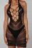Amethille Glitter Dress Black - Shimmering Lace-Up Mini by Dresscode