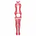 Passion Jasmina Red Bodystocking with Garter Effect, Universal Size