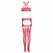 Passion Jasmina Red Bodystocking with Garter Effect, Universal Size