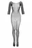 Obsessive Vaera Black Full-Body Catsuit with Decorative Patterns