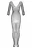 Obsessive Vaera Black Full-Body Catsuit with Decorative Patterns