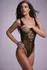 Amorelie Stretch Fishnet Bodysuit Black - Flexible Mesh Design