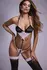 Obsessive Izabel Black Strappy Body Set with Stockings XS-L/XL