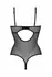 Christine Vesper Wetlook Lace Bodysuit Black - Open Design, Size Adjustable