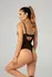 Christine Vesper Wetlook Lace Bodysuit Black - Open Design, Size Adjustable