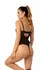 Christine Vesper Wetlook Lace Bodysuit Black - Open Design, Size Adjustable