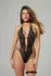Renee Body Set by Be Wicked - Black, Open Design, Floral Lace, M/L