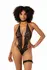 Renee Body Set by Be Wicked - Black, Open Design, Floral Lace, M/L