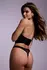 Cottelli Collection Tiara Underbust Corset & Open Thong Black Set
