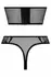 Cottelli Collection Tiara Underbust Corset & Open Thong Black Set