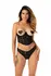 Cottelli Collection Tiara Underbust Corset & Open Thong Black Set
