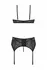 Vixson Sanne 3-Piece Lingerie Set Black Leopard Print Adjustable Straps