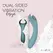 Bloom Peony dvostrani vibrator za parove zeleni vodootporni silikon