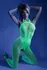 Fantasy Lingerie Moonbeam Bodystocking Neon Green - Fishnet, Lace Accents