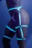 Fantasy Lingerie Buckle Up Adjustable Leg Harness Blue - O-Ring Accent