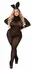 Playboy Lingerie Bunny dvodelni set crni, mrežasti kostim sa logotipom i ušima
