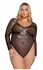 Playboy Sparkling Bunny Teddy - Mesh & Satin Bodysuit, Rhinestone Logo