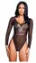 Playboy Lingerie Sparkling Bunny Teddy Mreža i Saten sa Kristalima