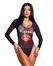 Playboy Lingerie Cover Girl Teddy November providni crni bodi