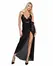 Playboy Lingerie Bunny Noir Slip Dress with Satin Bow Accent, Black