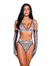 Playboy Lingerie Bunny Sport 2-Piece Set - Soft Cup Bra & Thong, Black