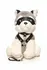 XR Brands Max Plush Dog Grey & White with Harness and Leash Set