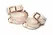 XR Brands Kitty Pink Bondage Set Vegan Leather Gold Accents Adjustable