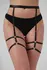 Strappy Blushing Garterbelt Black Adjustable Gold Details Soft Straps