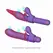 OTOUCH Magic Stick S1 Purple, modularni intimni masažer sa 4 nastavka