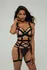 Le Desir Body Set with Straps & Detachable Suspender Belt Black S-L