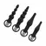 EasyToys silikonski analni set sa vibrirajućim metkićem, crni, 4 veličine