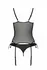 Nessy Elegant Lace Corset with Open Detail, Black, Multiple Sizes