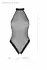 Passion Moonlight Bodysuit Black - Elegant Mesh Design, Open Detail