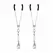EasyToys Silver Adjustable Nipple Clamps with Decorative Pearls