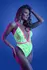 SPOTLIGHT Neon Green Contrast Lace Bodysuit with Adjustable Straps