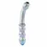 Evolved Shiny Wand Galaxy Glass Massager Iridescent Blue-Purple 19cm