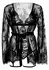 Leg Avenue All Romance Black Lace Lingerie Set with Elegant Jacket - Adjustable Fit