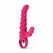 TOYJOY Ribbed Tarzan Pink Silicone Dual Action Massager 18 cm